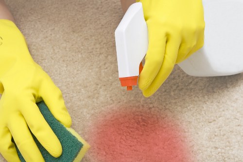 Commercial carpet cleaning in a Hollandpark office reception area