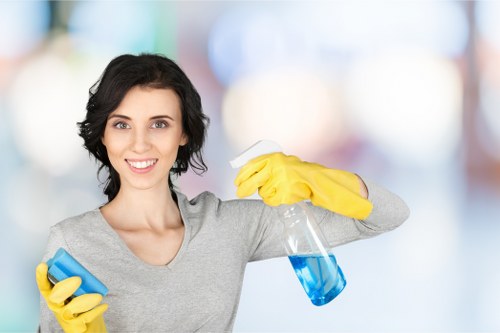 Local cleaner preparing a guest-ready short-let property in Hollandpark