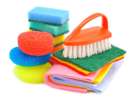Staff member trained in safe cleaning practices